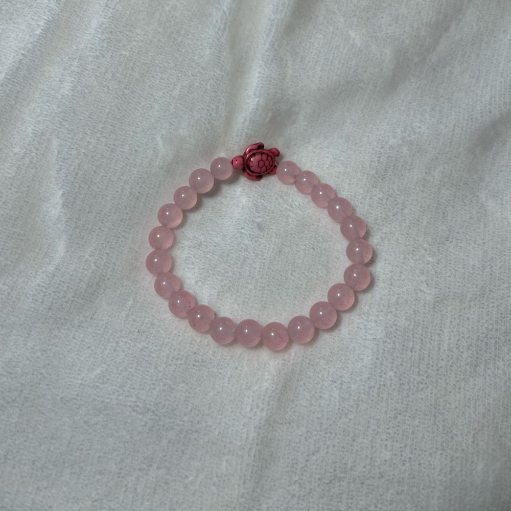Rose Quartz Turtle Bracelet
